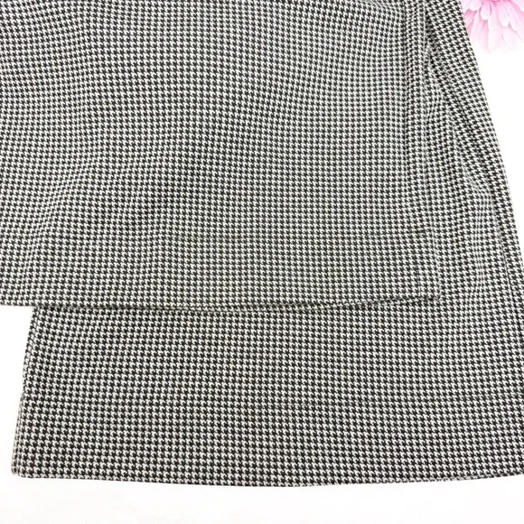 Free People Josie Houndstooth Wide Leg Pants Trousers Black White High Rise Boho
